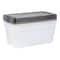 Iris® 91qt. Clear View Plastic Storage Bins with Gray Latching Buckle Lids, 4ct.
